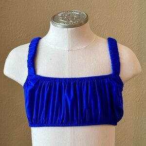Five Dancewear Royal Blue and Neon Yellow Ruched Bra and Shorts, size AXS